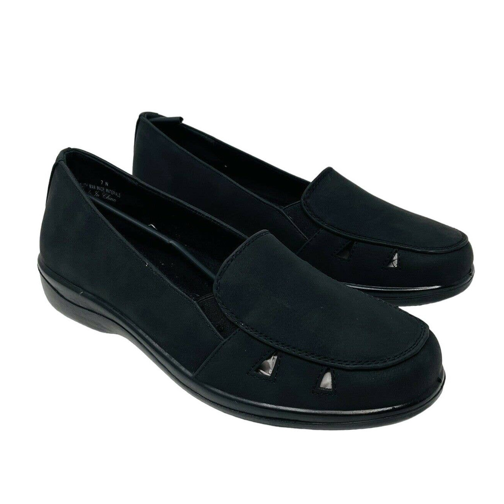 New‎ Easy Street Black Julie Size 7N Narrow Comfort Shoes Flats Comfort NIB